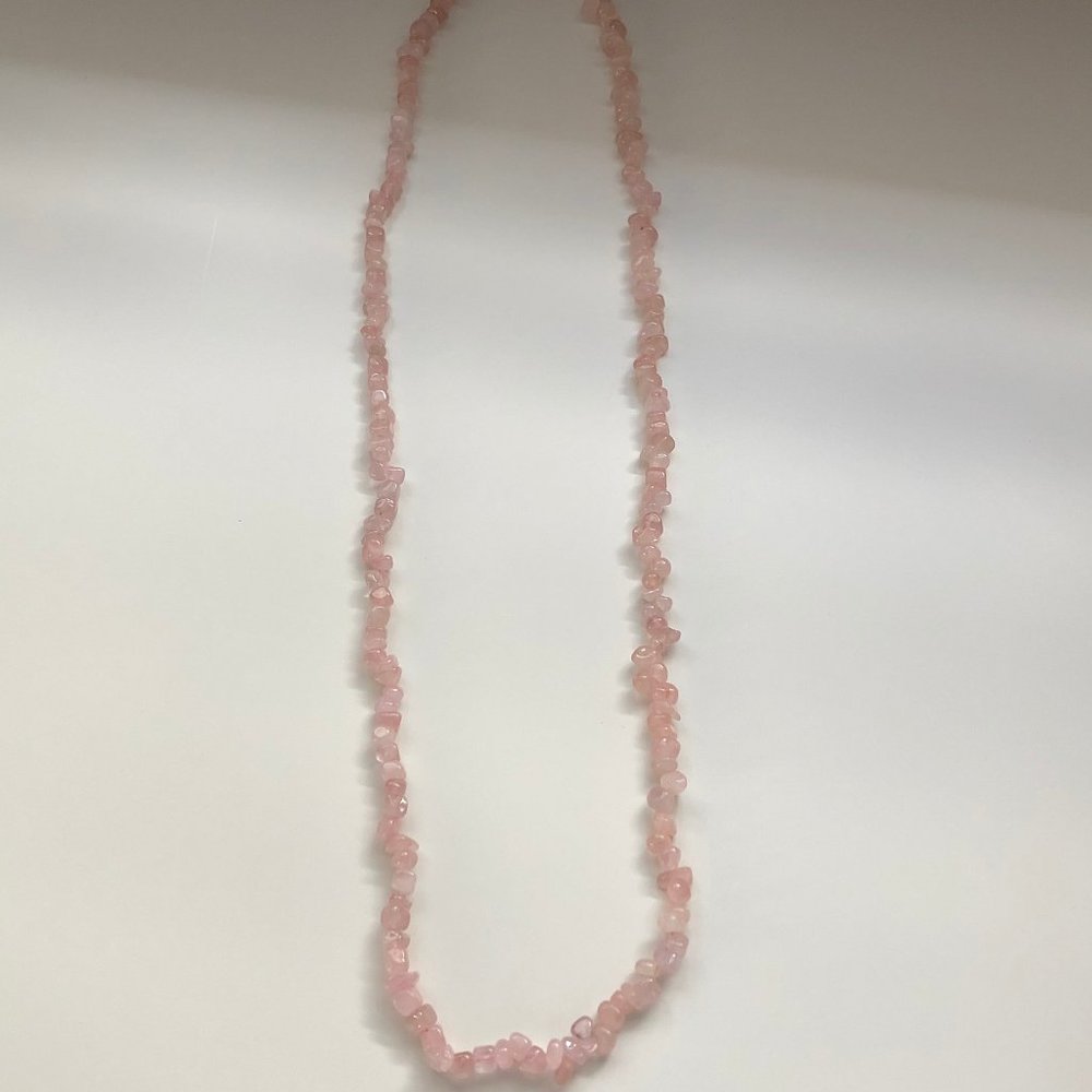 Rose Quartz Necklace 36 inches
